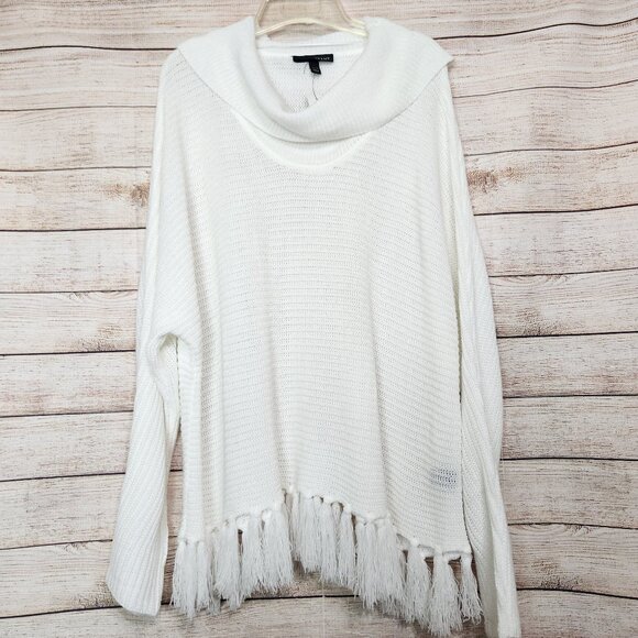 Châle Léger Lane Bryant 22/28 - Blanc Style Boho - Occasion - Matière Acrylique Crochet